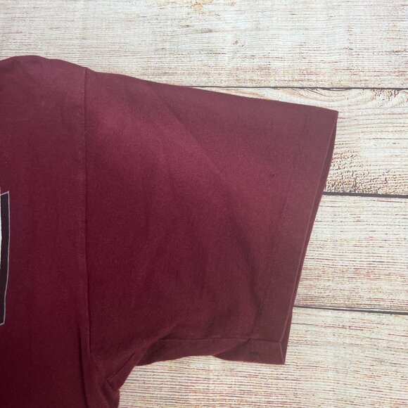 Texas A&M Aggies Football T-Shirt Medium Maroon Crable Sportswear Cotton Tee - Picture 6 of 9
